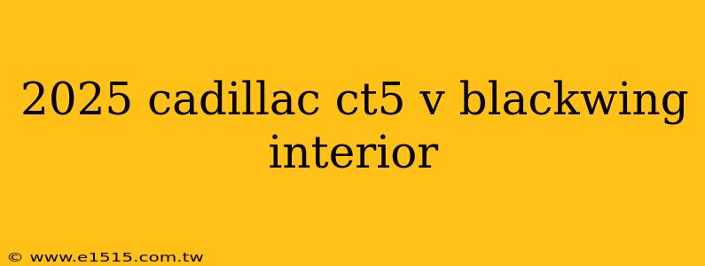 2025 cadillac ct5 v blackwing interior