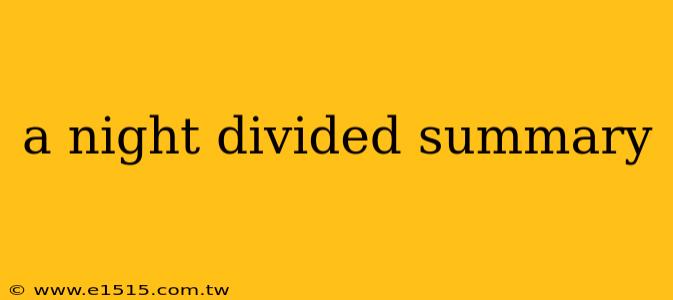 a night divided summary