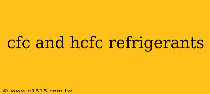 cfc and hcfc refrigerants