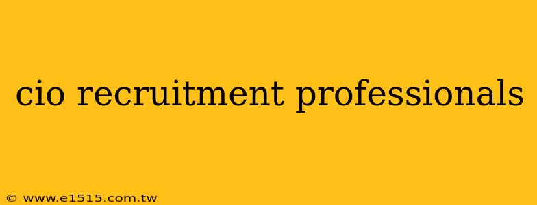cio recruitment professionals