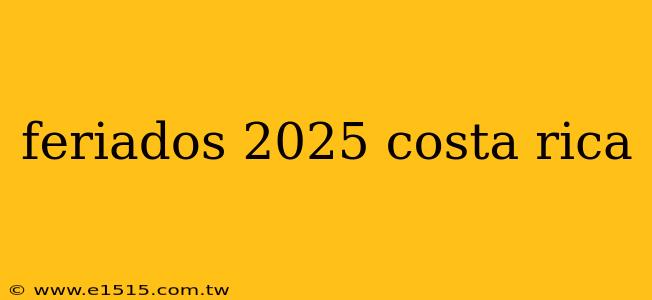 feriados 2025 costa rica