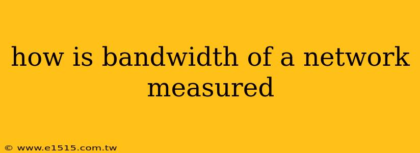 how is bandwidth of a network measured