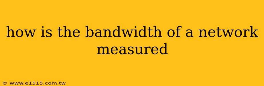 how is the bandwidth of a network measured
