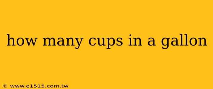 how many cups in a gallon