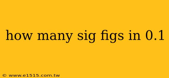 how many sig figs in 0.1
