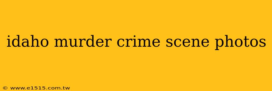 idaho murder crime scene photos