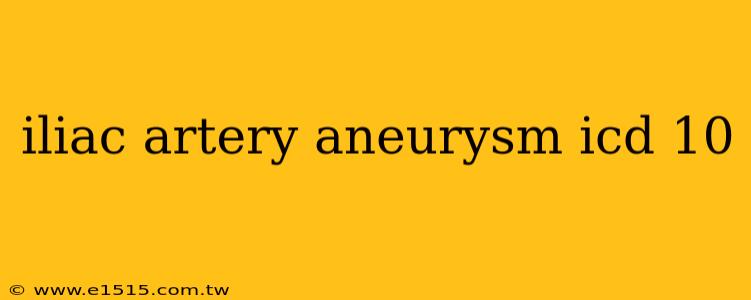 iliac artery aneurysm icd 10