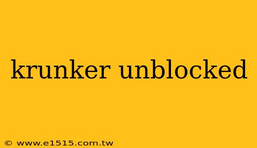 krunker unblocked