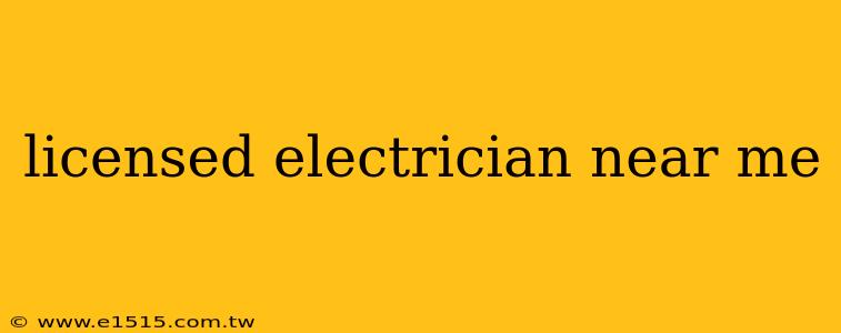 licensed electrician near me