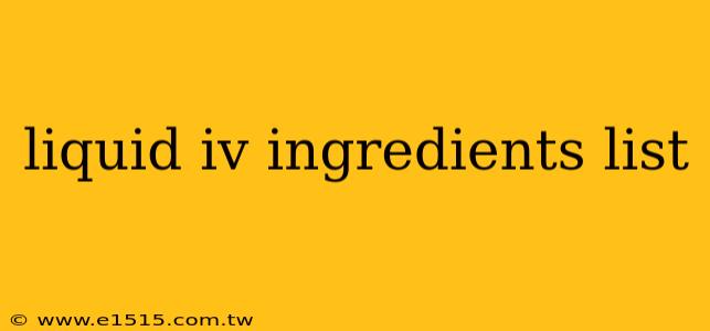 liquid iv ingredients list