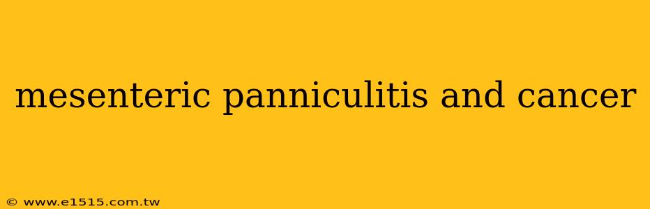 mesenteric panniculitis and cancer