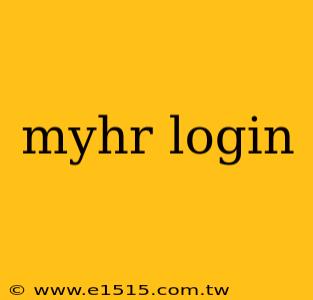 myhr login