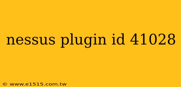 nessus plugin id 41028