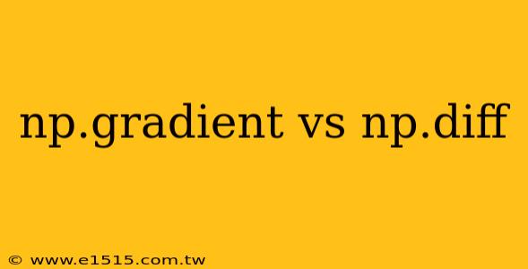 np.gradient vs np.diff