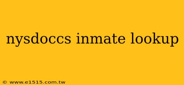 nysdoccs inmate lookup