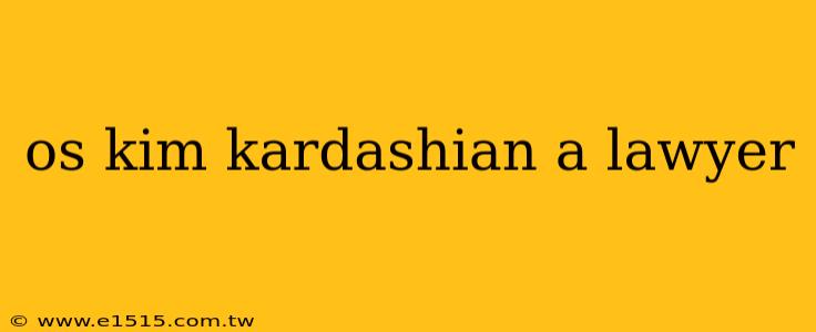 os kim kardashian a lawyer