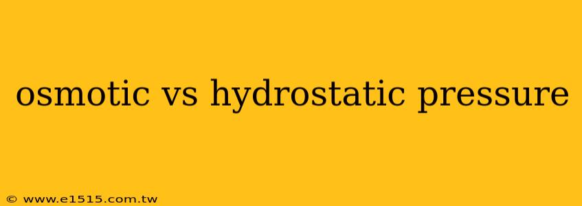 osmotic vs hydrostatic pressure
