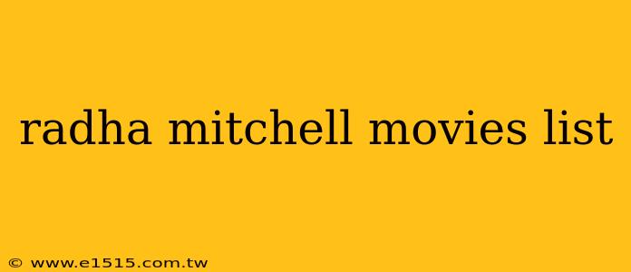 radha mitchell movies list