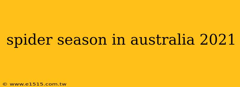 spider season in australia 2021