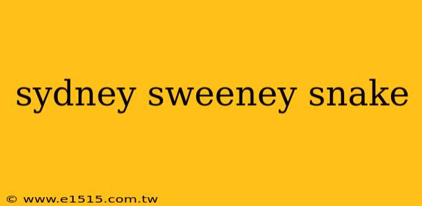 sydney sweeney snake