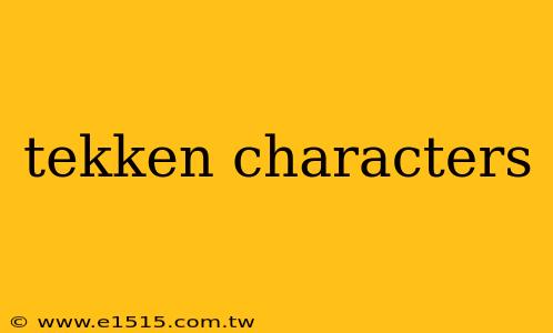 tekken characters
