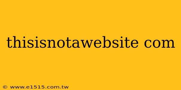 thisisnotawebsite com