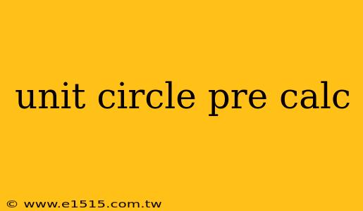 unit circle pre calc