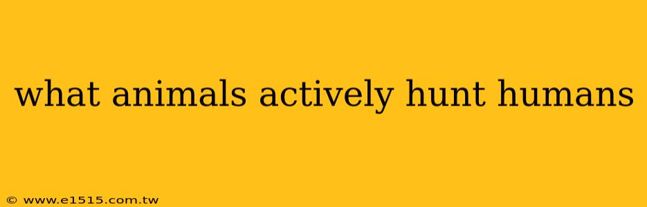 what animals actively hunt humans