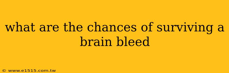 what are the chances of surviving a brain bleed