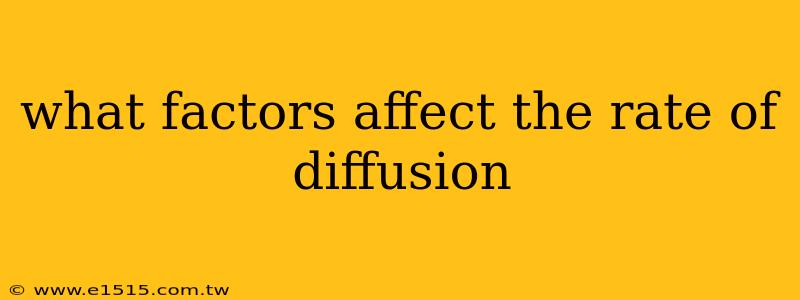 what factors affect the rate of diffusion