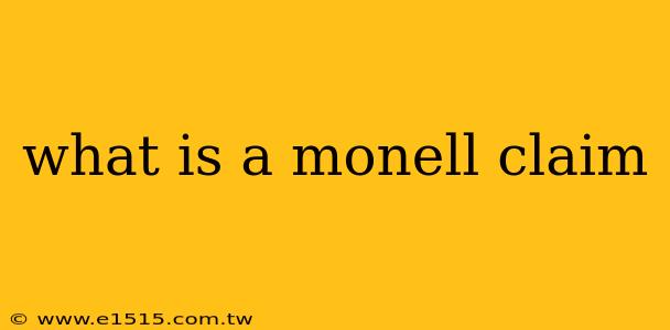 what is a monell claim