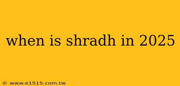 when is shradh in 2025
